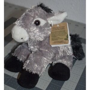 Aurora Donkey 8 inch 2020 Plush w/ Tags 31742 Stuffed Animal GRAY BLACK Mule